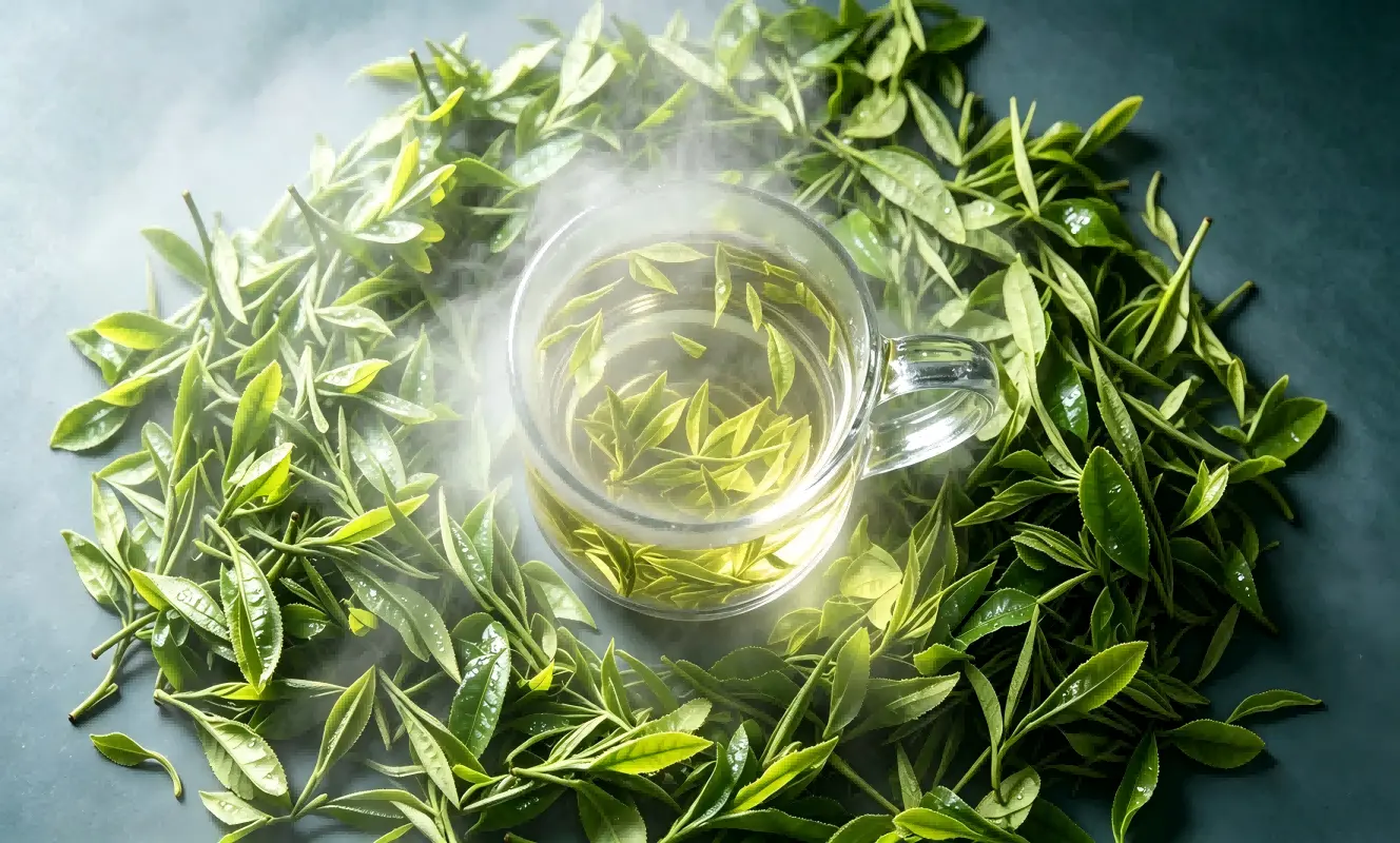 Green tea flavoured shisha molasses